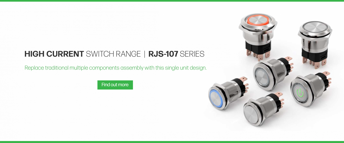 high current metal antivandal switch range available at rjs electronics ltd