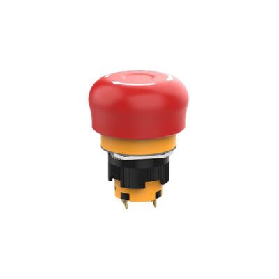 Mushroom head Estop switch, emergency stop switch, panel mount switches, rjs electronics ltd