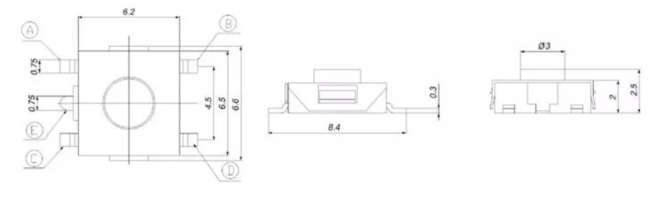 RJS-TACT-D14-H tac switch drawing, rjs electronics ltd