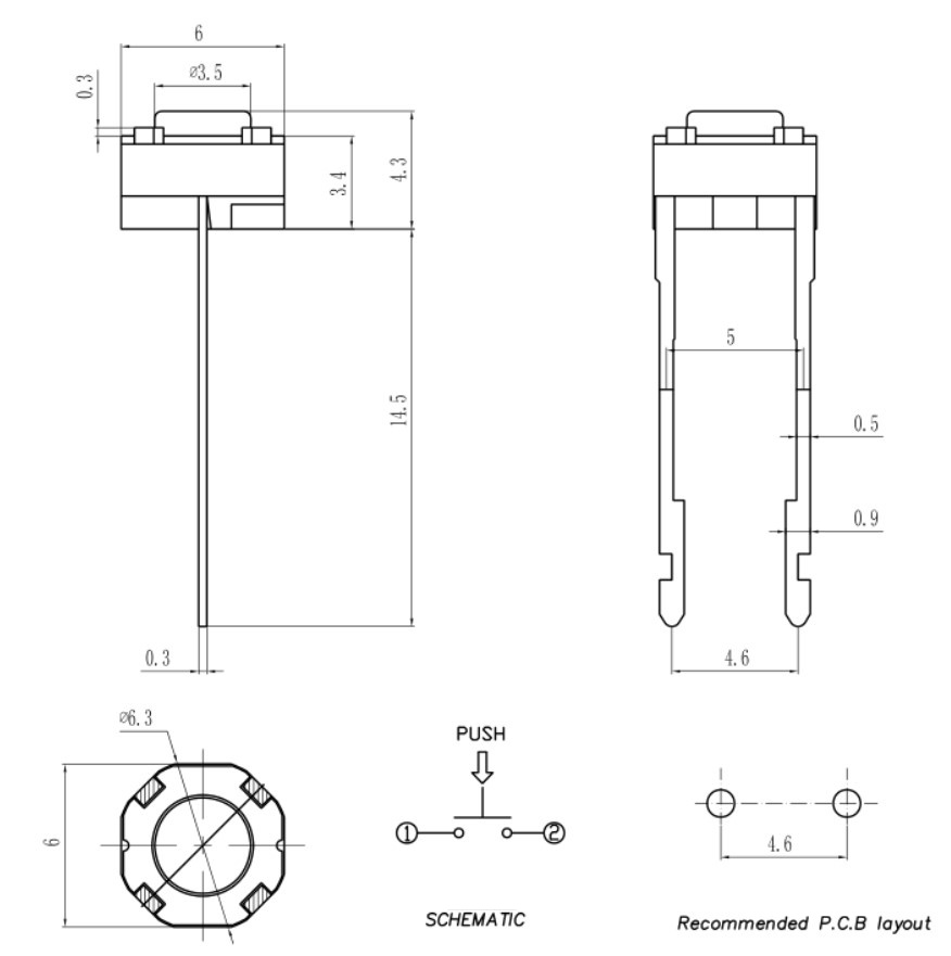 RJS-TACT-D28-H tact switch drawing, rjs electronics ltd