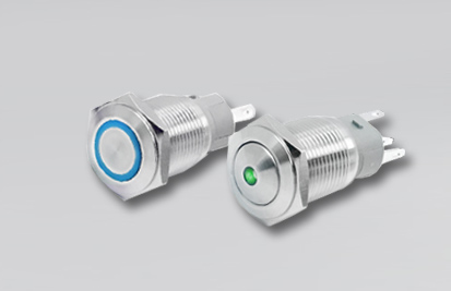 rjs102p series anti-vandal push button switches, LED illuminated, led switches, RJS Electronics ltd