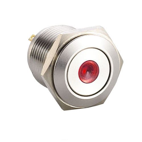 RJS1N1-19L-F-D-(R)-(BSBLK)-(XV)-67J push button metal switch red dot illumination