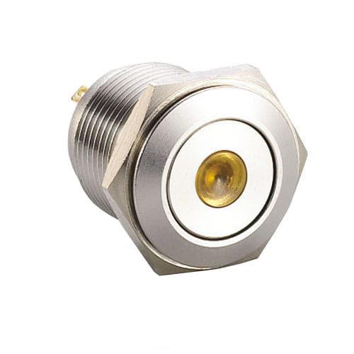 RJS1N1-19L-F-D-(y)-(BSBLK)-(XV)-67Jgreen flat head dot illumination push button metal switch