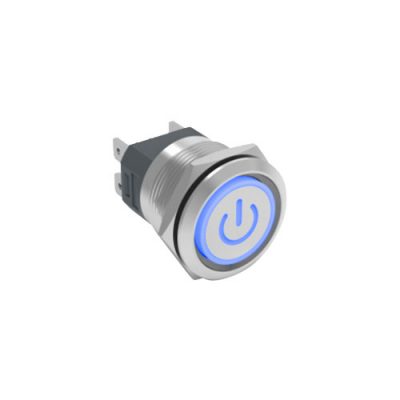 RJS207-22LA-F-C567J 22mm metal push button switch, Power LED illuminated, RGB LED, high current, antivandal switch, panel mount, LED SWITCHES, RJS Electronics Ltd