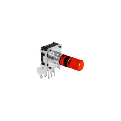 RJSILLUME-12S24202 horizontal type LED illuminated rotary encoder with single LED, LED switches, pcb mount switch, RJS Electronics Ltd