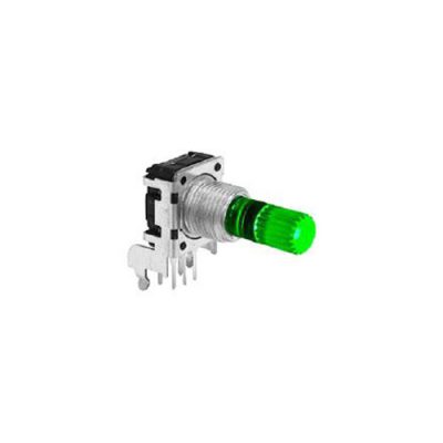 RJSILLUME-12S24207 horizontal type LED illuminated rotary encoder with single LED, LED switches, pcb mount switch, RJS Electronics Ltd