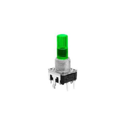 RJSILLUME-12S24208 PCB mount led illuminated rotary encoder with push button switch, vertical type mounting with bushing, LED switches, RJS Electronics Ltd