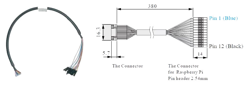 Cable drawing for SDE switch, lcd display with rotary function and push button, rjs electronics ltd