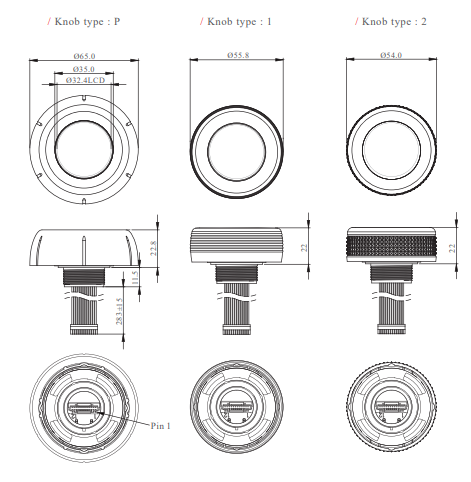 Drawing for SDE switch, lcd display with rotary function and push button, rjs electronics ltd