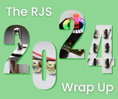 2024 wrap up blog featured image, new products, push buttons, micro switches, toggle switches, anti vandal, rocker switches, LED indicator, LED switches, LED buttons, RJS Electronics Ltd